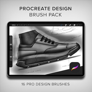 Procreate-borstelpakket voor productontwerp – industriële schetsborstels (digitale download)