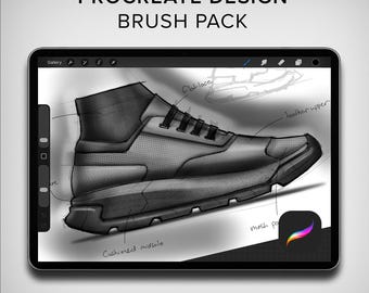 Procreate Brush Pack für Produktdesign - Industrielle Skizzierpinsel (Digitaler Download)