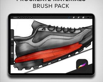Procreate Texturbürsten für das Produktdesign - Holz-Gummi-Leder-Metall-Gewebe-Kunststoff-Texturen
