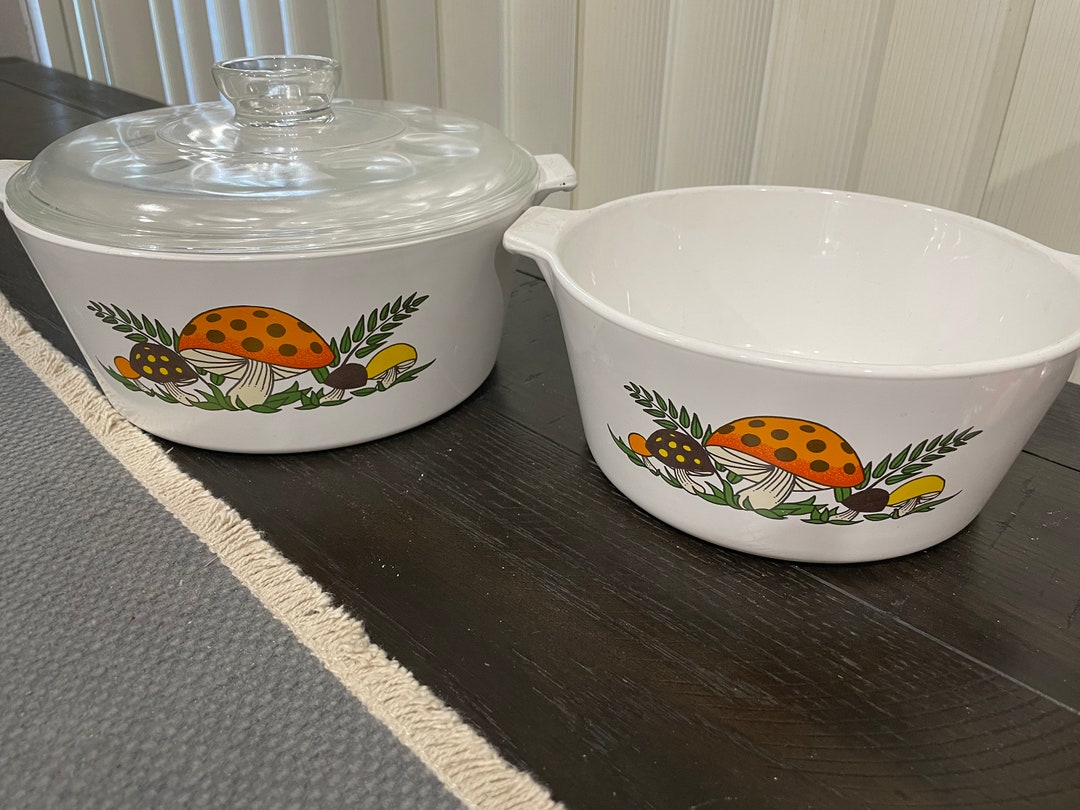 Mushroom Corning Ware Set Etsy