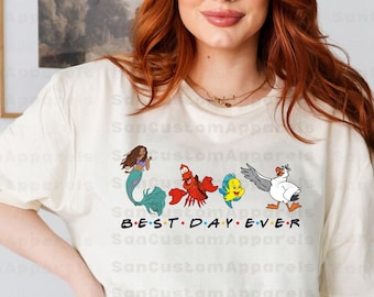 Disney Ariel Movie Shirt, The Little Mermaid Shirt, The Little Mermaid Characters - Sebastian - Flounder - Scuttle Shirt, Disney Ariel Shirt