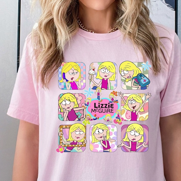 Lizzie McGuire Shirt, Disney Lizzie McGuire Cartoon Shirt, Cartoon Lizzie McGuire Shirt, Disney Lizzie Shirt, Lizzie McGuire Disney Shirt