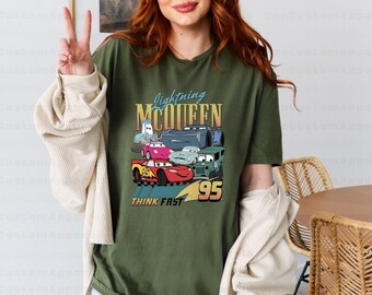 Lightning Mcqueen Shirt, Mcqueen Think Fast Shirt, Jackson Storm Shirt, Disney Cars Shirt, Cars Lightning Mcqueen Shirt, Disney Cars Gift
