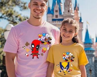 Deadpool With Disney Snacks Shirt, Deadpool Shirt, Deadpool With Balloons Shirt, Disney Deadpool Snacks Tee, Deadpool Shirt For Disney Trip