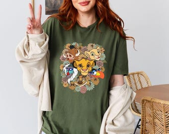 The Lion King Shirt, Disney Simba Shirt, Mufasa The Lion King Shirt, The Lion King Movie Shirt, Disney The Lion King Tee, Disney Floral Tee