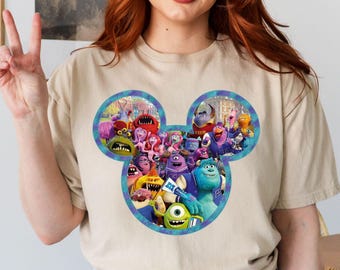 Disney Monsters in Mickey Ears Shirt, Disney Monster University Shirt, Disney Monster University Characters Shirt, Monster University Shirt