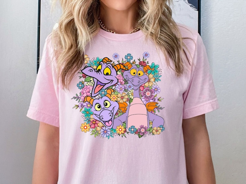 Disney Dragon Figment Shirt Epcot Figment Shirt, Mascot Figment Shirt, Disney Floral Figment Shirt, Disney Vacation, Disney Epcot Trip Tee image 4