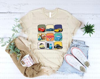Cars Lighning Mcqueen Shirt, Cars Mater -Sally - Jack Storm - Cruz Ramirez Shirt, Disney Cars Shirt, Disney Pixar Cars Movie Shirt