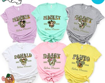 Disney Animal Kingdom Est. 1928 Matching Shirt, Mickey And Friends Shirt, Disney Safari Shirt, Mickey Minnie Donald Daisy Pluto Goofy Shirt