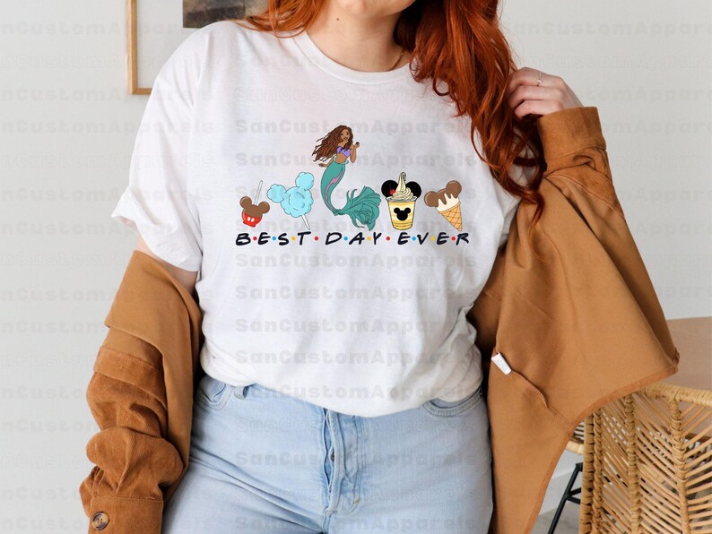 a woman wearing a t - shirt that says best day ever