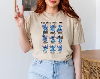 God Says That I am... Stitch Shirts, Disney's Stitch Shirt, Disney God Says Shirt, Disney Stitch Christian Shirt, Disney Gift Shirt
