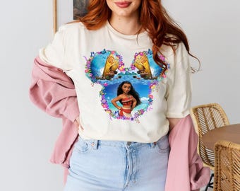 Disney Moana and Maui Shirt, Moana Movie Disney Shirt, Disney Moana Shirt, Disney Mickey Head Shirt, Disney Moana Floral Shirt, Disney Gift
