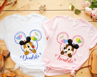 Chip and Dale Friends Shirt, Double Trouble Shirt, Disney Double Trouble Matching Shirt, Disney Chip and Dale Matching Shirt, Disney Trip