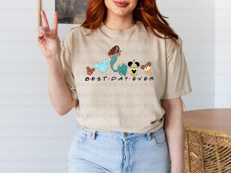 Disney Snacks The Little Mermaid Shirt, The Little Mermaid Best Day Ever Shirt, Disney Ariel Shirt, Disney Ariel with Snacks Shirt, Trip Tee afbeelding 1
