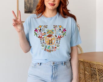 Toy Story Disney Shirt, Sheriff Woody And Friends T-Shirt, Disney Toy Story Movie Shirt, Toy Story Characters in a Mickey Head Frame, Woody