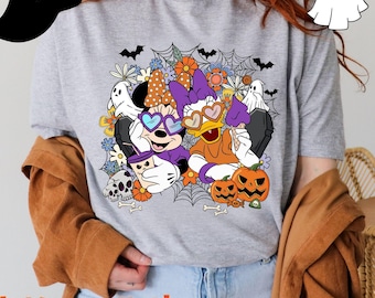 Minnie and Daisy Halloween Shirt, Disney Halloween Minnie Mouse Shirt, Disney Halloween Minnie and Daisy Shirt, Halloween Themed Disney Tee