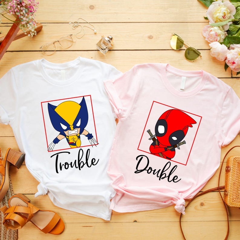 a couple of shirts that are on a table