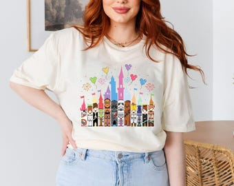 Star Wars Characters Shirt, Star Wars Cartoon Shirt, Disney Castle Shirt, Star Wars Tee For Disney Trip Shirt, Grogu Chewbacca Darth Vader.