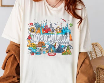 Disneyland Resort Shirt, Disneyland Park Tee, Disney California Adventure Park Tee, Fantasyland, Tomorrowland, Adventureland, Disney Trip