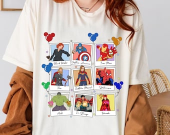 Disney Captain Marvel Picture Frames Shirt,  Captain Marvel Movie Themed Shirt, Black Widow Captain America Iron Man Thor Captain Marvel