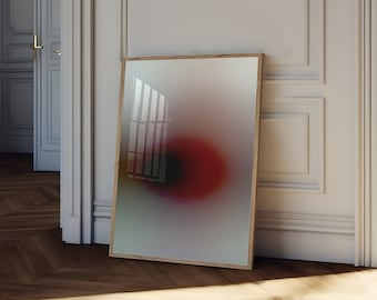 Farbverlaufs-Aura-Kunst | Druckbar | Rot, Salbei Grün/Grau, Weinrot, Weiß