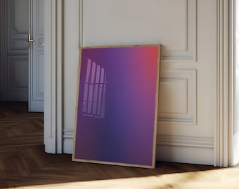 Verträumte Farbverlaufs-Aura-Kunst | Druckbare Download | Neon, Magenta, Pink, Knallrot, Indigo