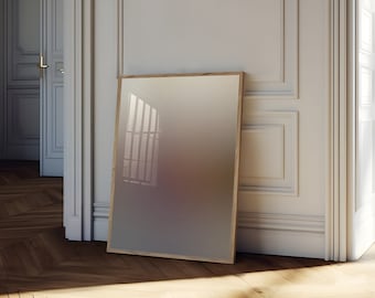 Farbverlaufs-Aura-Kunst zum Ausdrucken - grau, sandbraun, beige