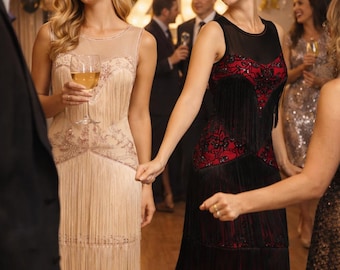 urs Gatsby Glamour – Art Deco Fringe Party Dress