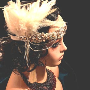 1920s Flapper Costume Set, Rose Gold Art Deco Accessories