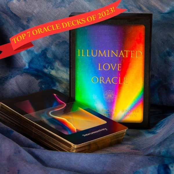 Illuminated Love Oracle Deck (45 cards) Spiritual Guidance, Portal of Self-Realization, Self Discovery, Tarot, Inspiration, Clarity, Insight