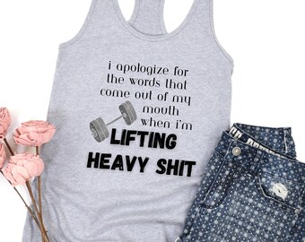 Tanque de gimnasio, camisa de gimnasio, camisa de gimnasio divertida, camisa de entrenamiento, camisa de juego de palabras de gimnasio, camisa de mujer fuerte