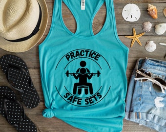 Tanque de gimnasio, camisa de gimnasio divertida, conjuntos seguros de práctica, camisa de levantamiento, camisa de entrenamiento, tanque de entrenamiento