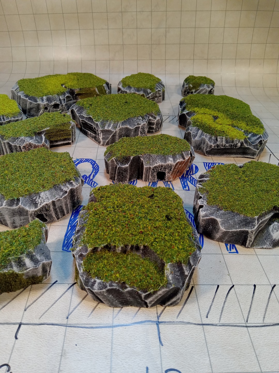 Double Bag of Flat Top GRASS COVERED Hillsterrain for Etsy