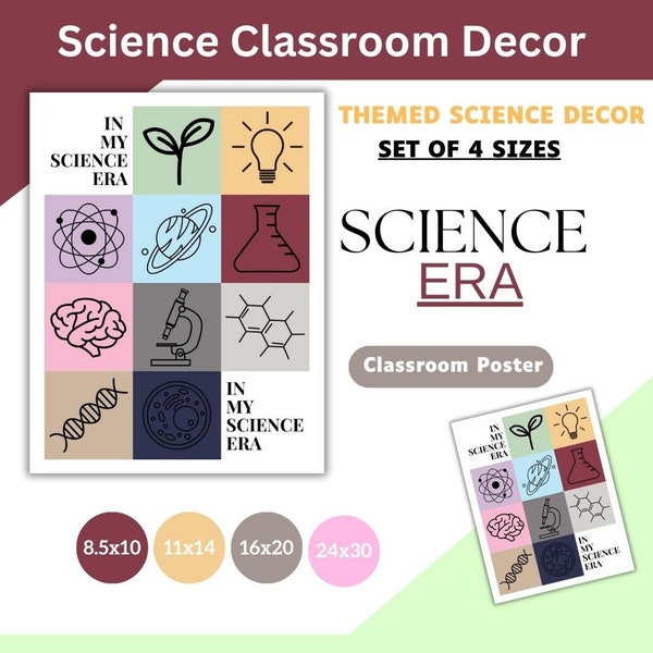 Eras Tour Science Classroom Poster | Science Classroom Decor | Swiftie Science Era