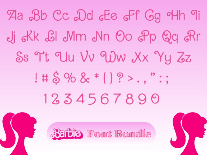 Barbie Font SVG Retro Dolly 1970s to 1980s Doll Letters Babe - Etsy Ireland