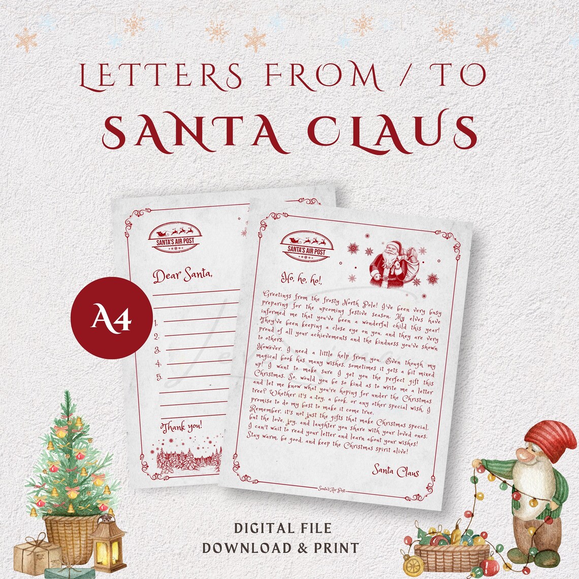 Printable Letter From Santa Clause, Printable Letter to Santa Clause ...