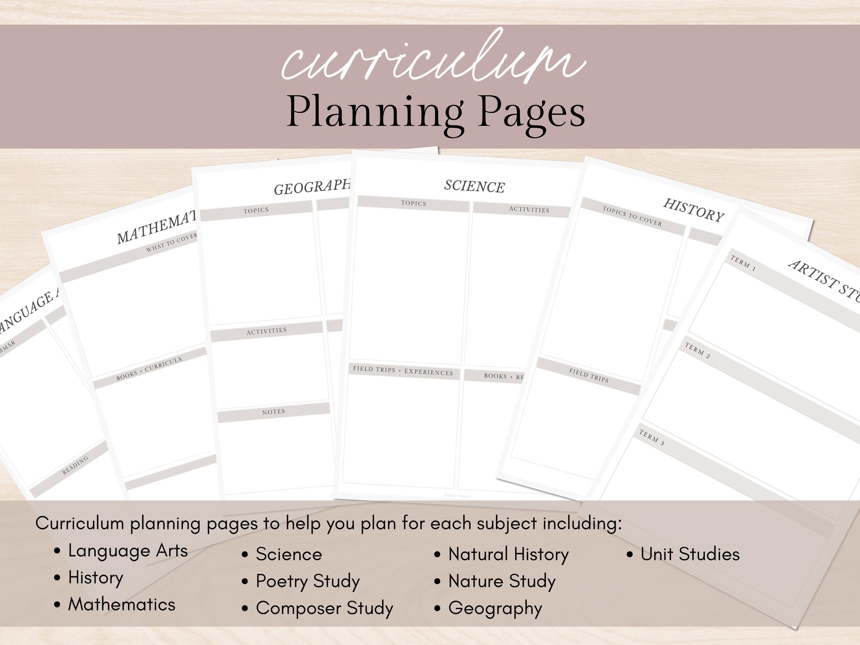 2026-27 Charlotte Mason Homeschool Planner | Printable Lesson Planner ...