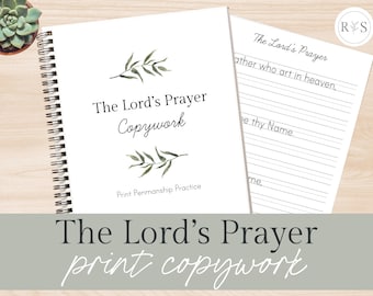 Lord's Prayer Copywork: Charlotte Mason Handwriting Practice for Homeschool (Digital Download)