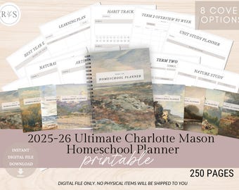 2025-26 Charlotte Mason Homeschool Planner: Weekly Lesson Plans (Digital Download)