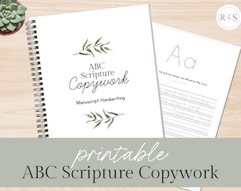 Scripture Copywork: ABC Handwriting Practice (Digital Download)