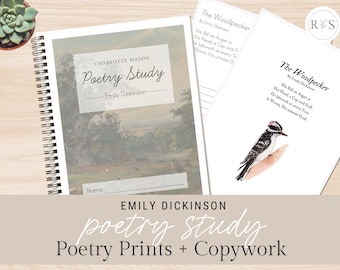 Emily Dickinson Poetry Study: Charlotte Mason Copywork (Digital Download)