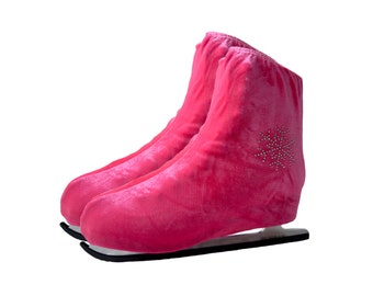 Durable patín sobre hielo Hockey patines artísticos botas cubre protección rosa