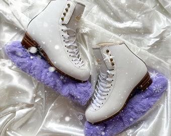 Patines sobre hielo de alta calidad, figuras y fundas para palas de Hockey, color morado