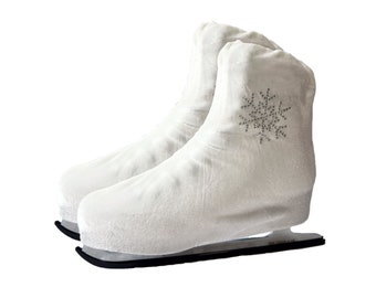 Durable patín sobre hielo Hockey patines artísticos botas cubiertas protección blanco