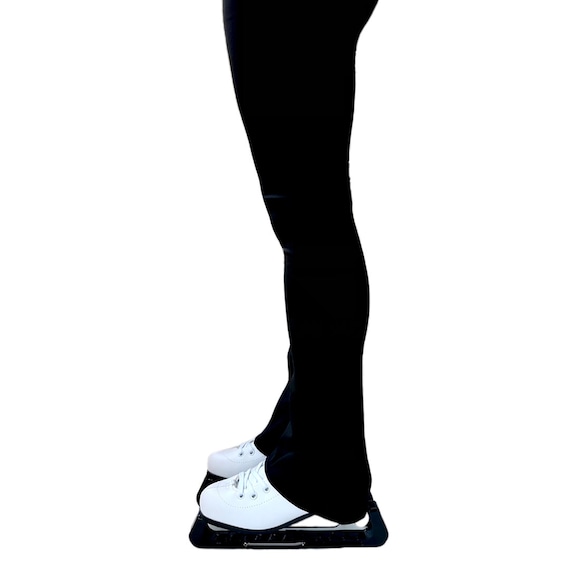 Ice Skating/Figure Skating Fleece Leggings Tights Over Boots Black Plain