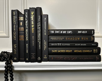 Black Books - Book Stack - Book Bundle - Decorative Books - Interior Design - Book Decor - Books for Staging - Office Decor - Home Decor
