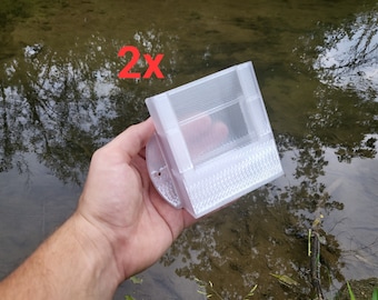 Phone Caddy Boat, Car, Office, Shower 5" x 4" (2x) - Mounted Phone Holder (whiteboard, mobile, bin, bathroom, fishing, boating, automotive)