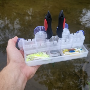 Fishing Caddy PLUS 9&quot; x 2&quot; (1x) - Boat & Kayak Mounted Tackle Caddy and Storage (lures, hooks, crankbaits, spinnerbaits, tools, accessories)