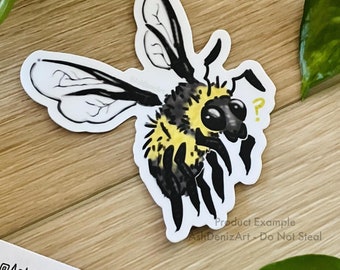 Bee Sticker // Cute Bug Art Decal Sticker