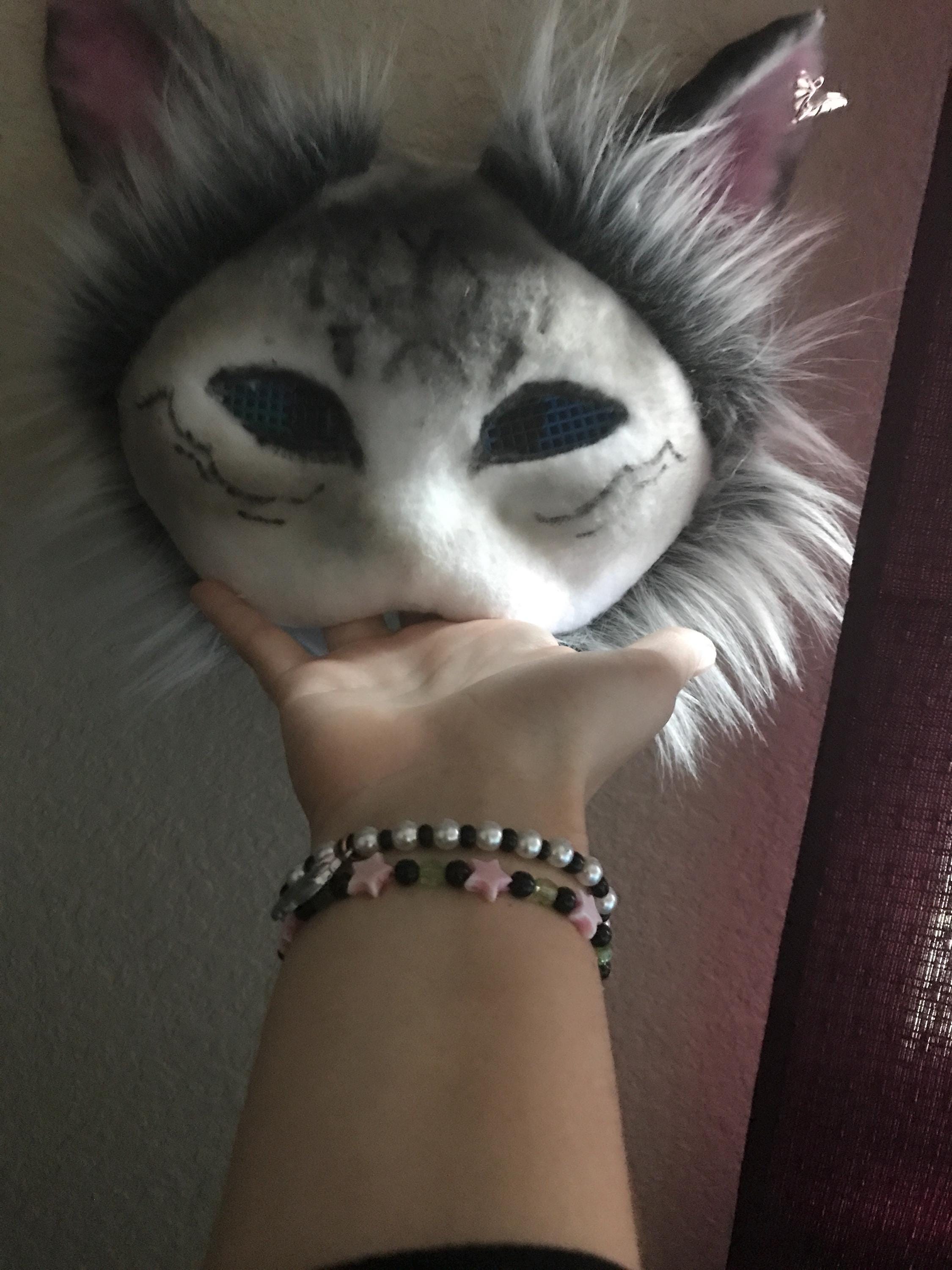 Grey cat mask